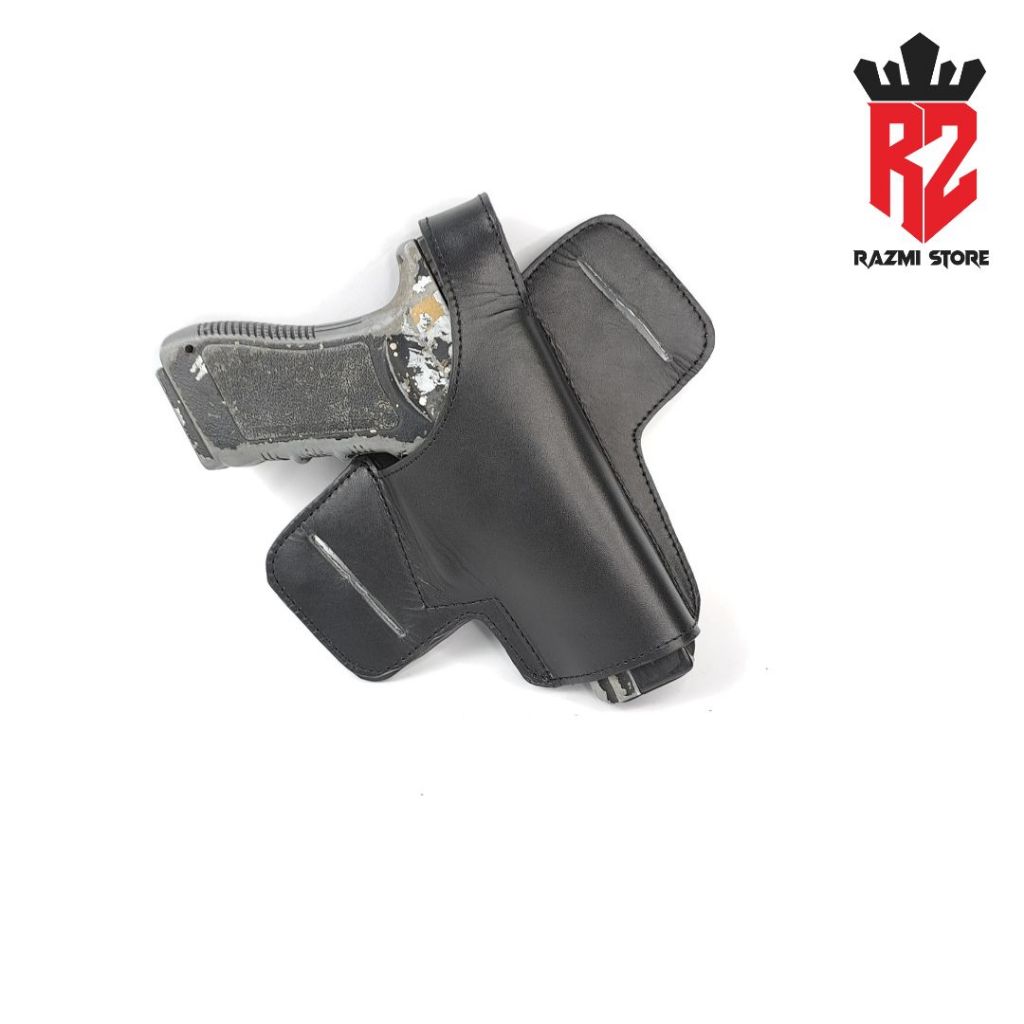 Razmi Store Holster Kulit Sarung Pistol kulit | Sarung Pistol Glock | Sarung Pistol kulit Asli Model