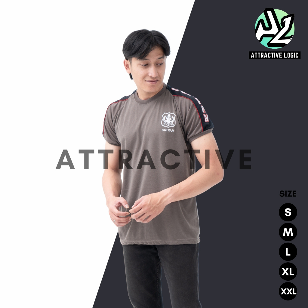 BAJU KAOS SECURITY SATPAM VAVING COKLAT LENGAN PENDEK TERBAIK - ATTRACTIVE