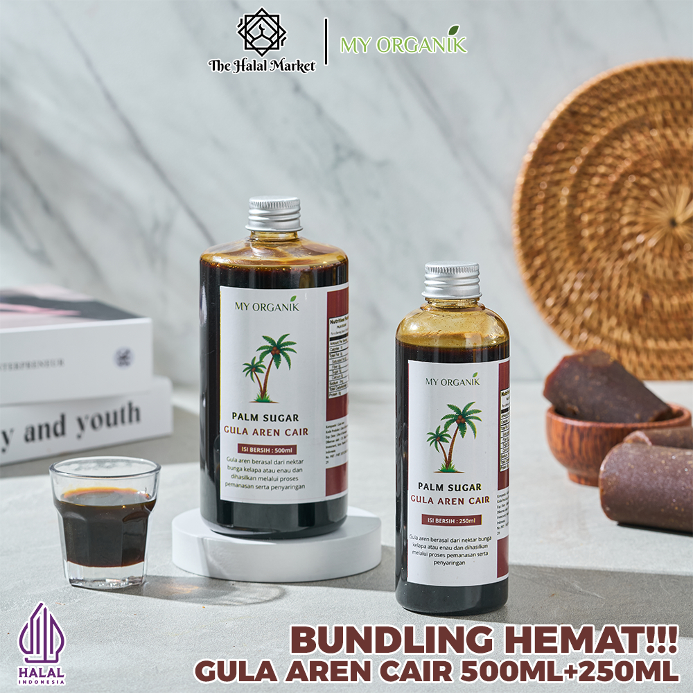 

My Organik Syrup Palm Sugar Liquid Pure 100% / Gula Aren Cair Organik Murni Premium Asli 100%