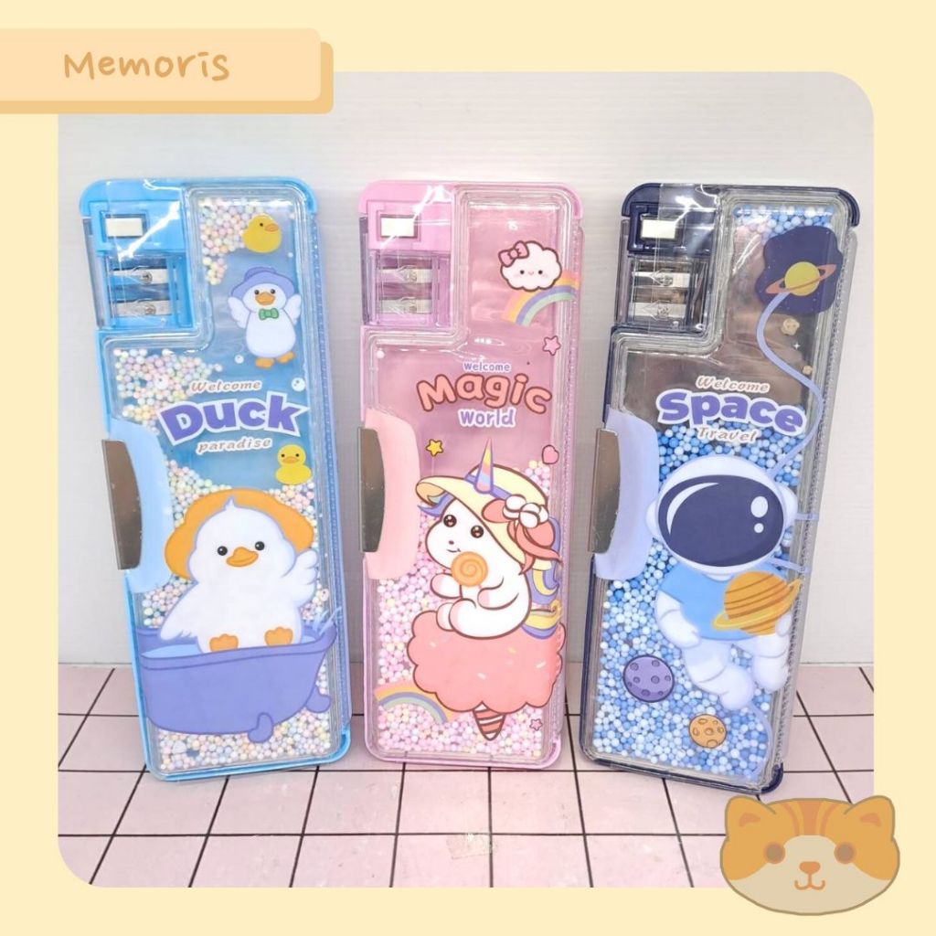 

Kotak Pensil Case Magnet Plastik+ Bubble Fancy Unicorn Duck Space