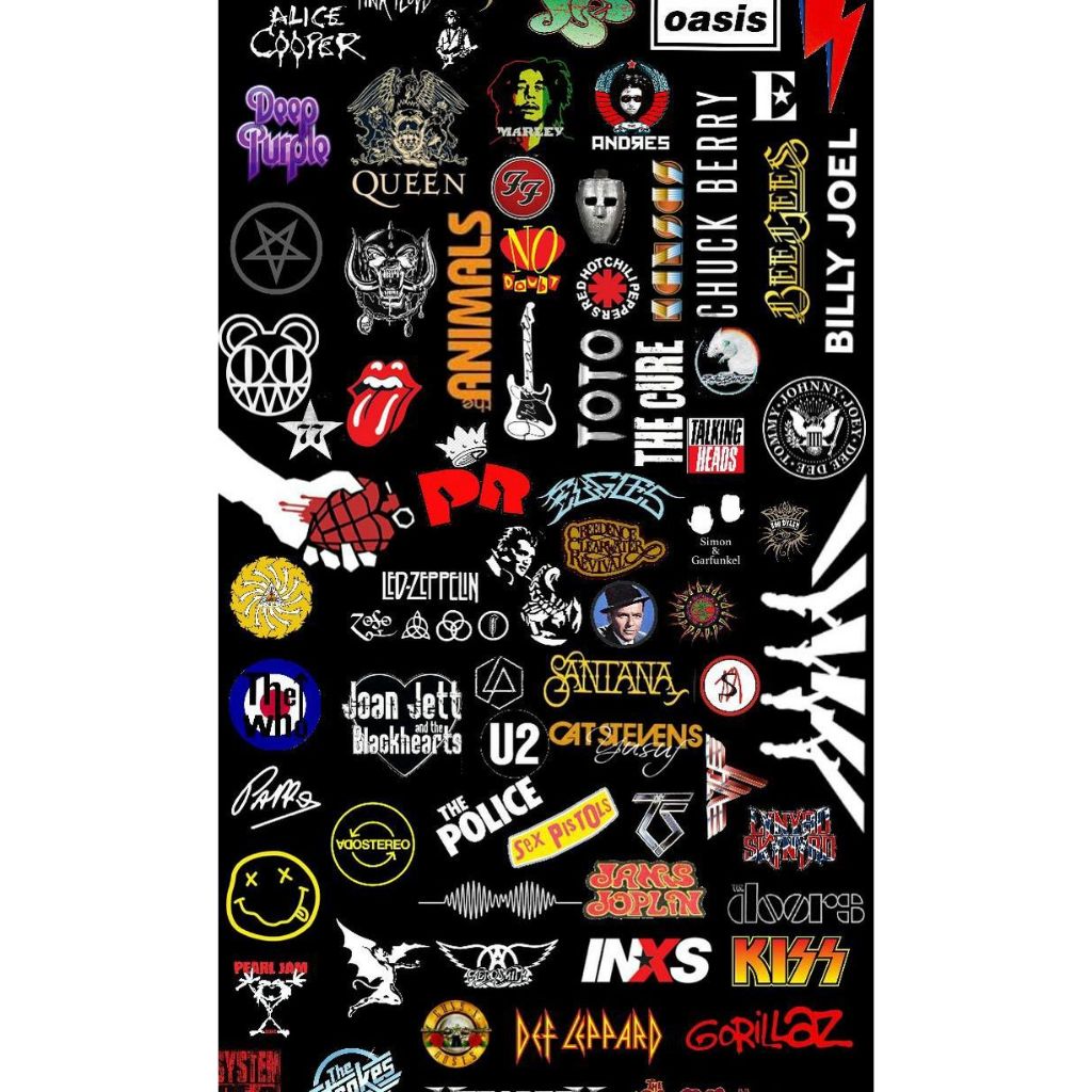

120 PCS Stiker Band Punk Rock Keren Aesthetic Waterproof – Ramones, Green Day, The Clash, NOFX, Misfits, Dead Kennedys | Vinyl Tahan Air untuk Laptop, Motor, Helm, HP, Gitar, Skateboard, Koleksi Vintage Retro Musik