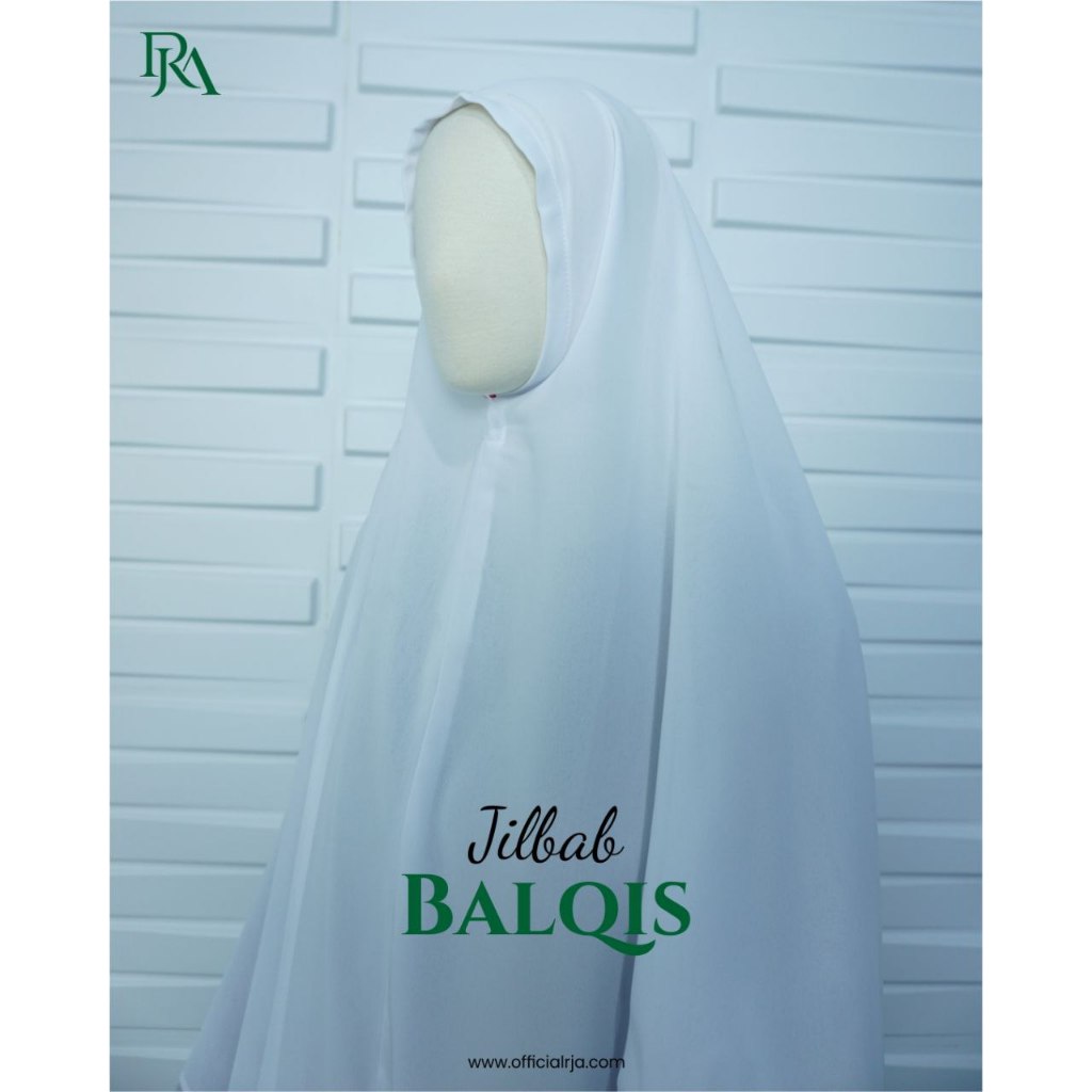 JILBAB BALQIS CERUTY WHITE RJA STORE PAKAIAN UMROH HAJI