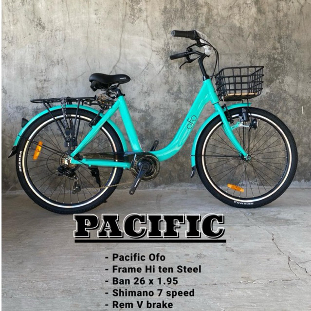 Sepeda CTB ring 26 Ofo by Pacific | Sepeda keranjang Pacifi Ofo ukuran 26 inch