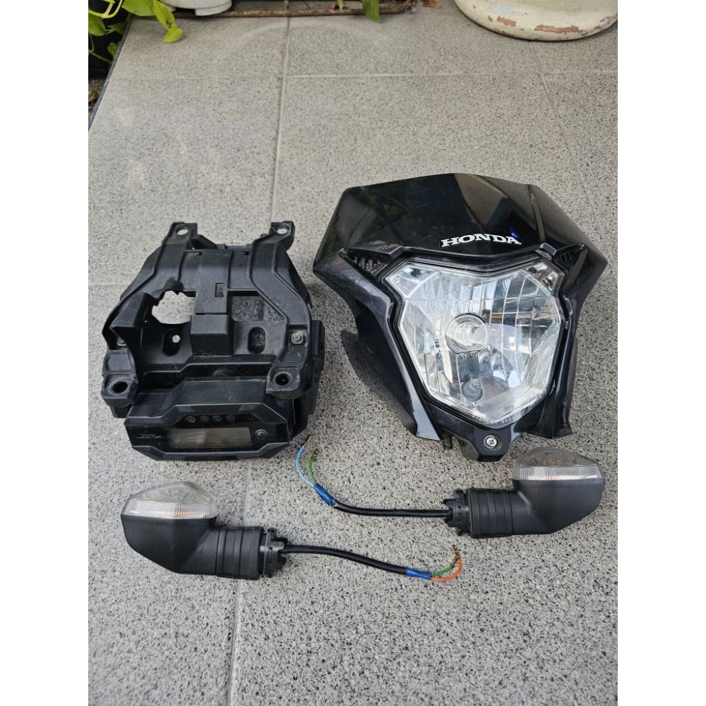 HEADLAMP LAMPU DEPAN CRF 150 CRF150 L CRF150L ASLI ORIGINAL SET DUDUKAN DAN SPIDO