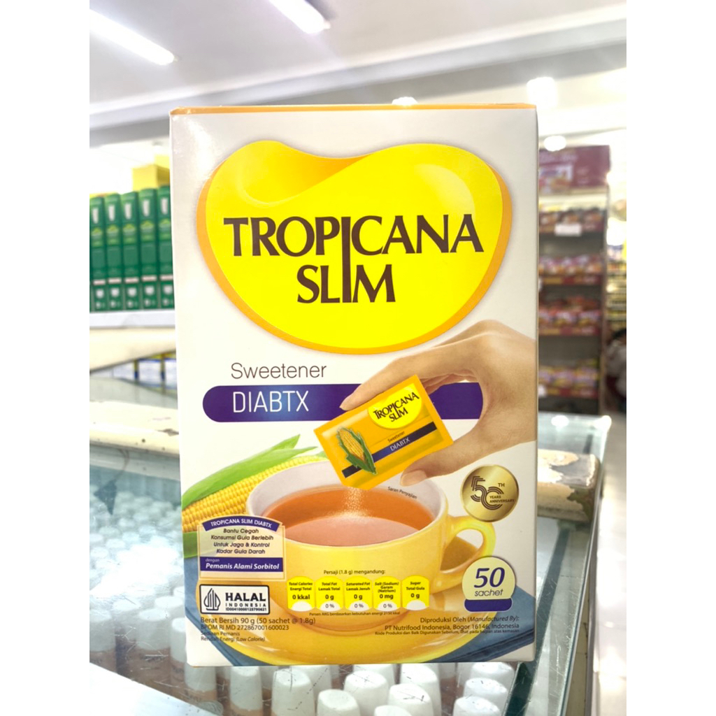 

Tropicana Slim Sweetener Diabtx 50’Sachet - For Food & Drink - Sugar Free