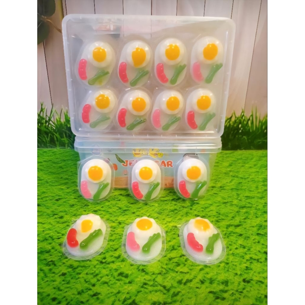 

Permen Cemilan Snack Jelly Jeli Agar Telur Sayur Sosis Mainan Anak Murah (isi 30 pcs)