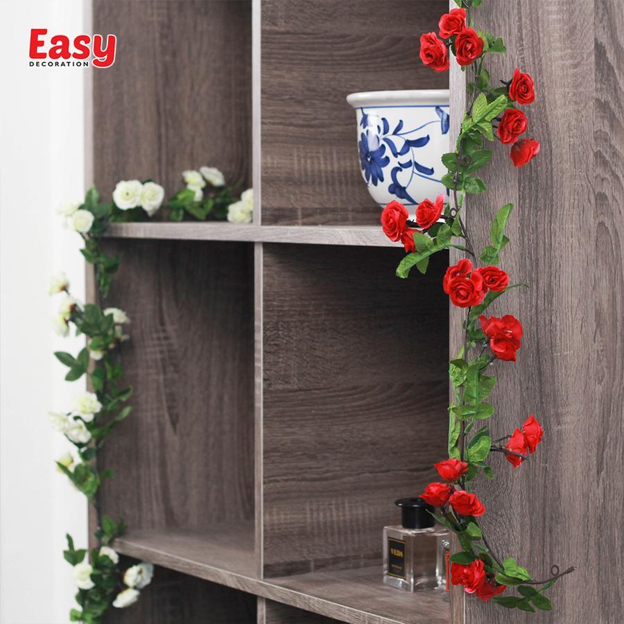 Bunga Mawar Rambat Plastik Tanaman Hias Bunga Rose Rambat - Artificial