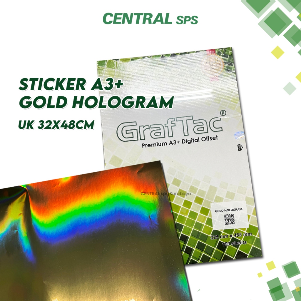 

GrafTac A3+ Gold Hologram Sticker Bahan 100 Lembar - CENTRAL sps