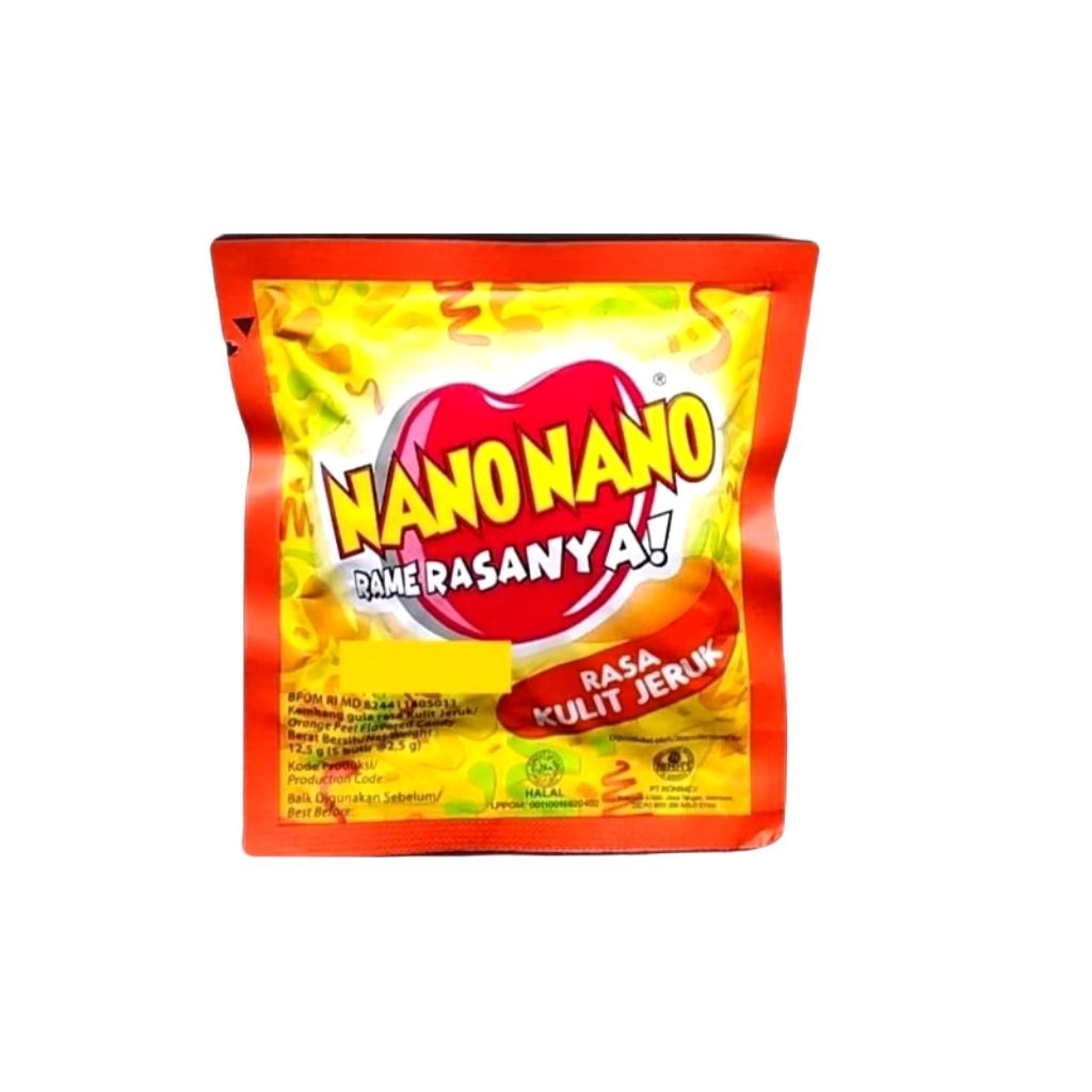 

Permen Nano Nano rasa kulit jeruk 2,5g