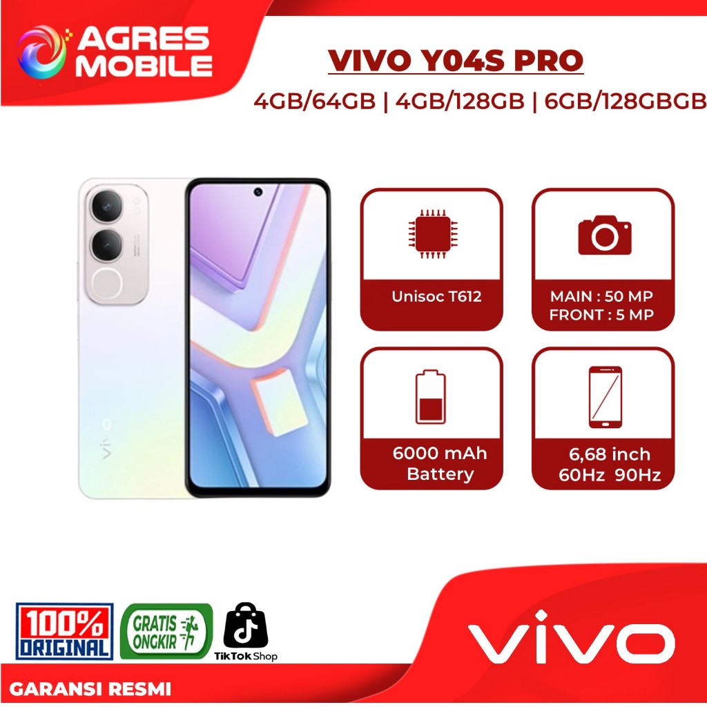 Vivo Y19s Pro (4/64GB | 6/128GB) — 6000 mAh | 50MP | 6,68 inch - Garansi Resmi