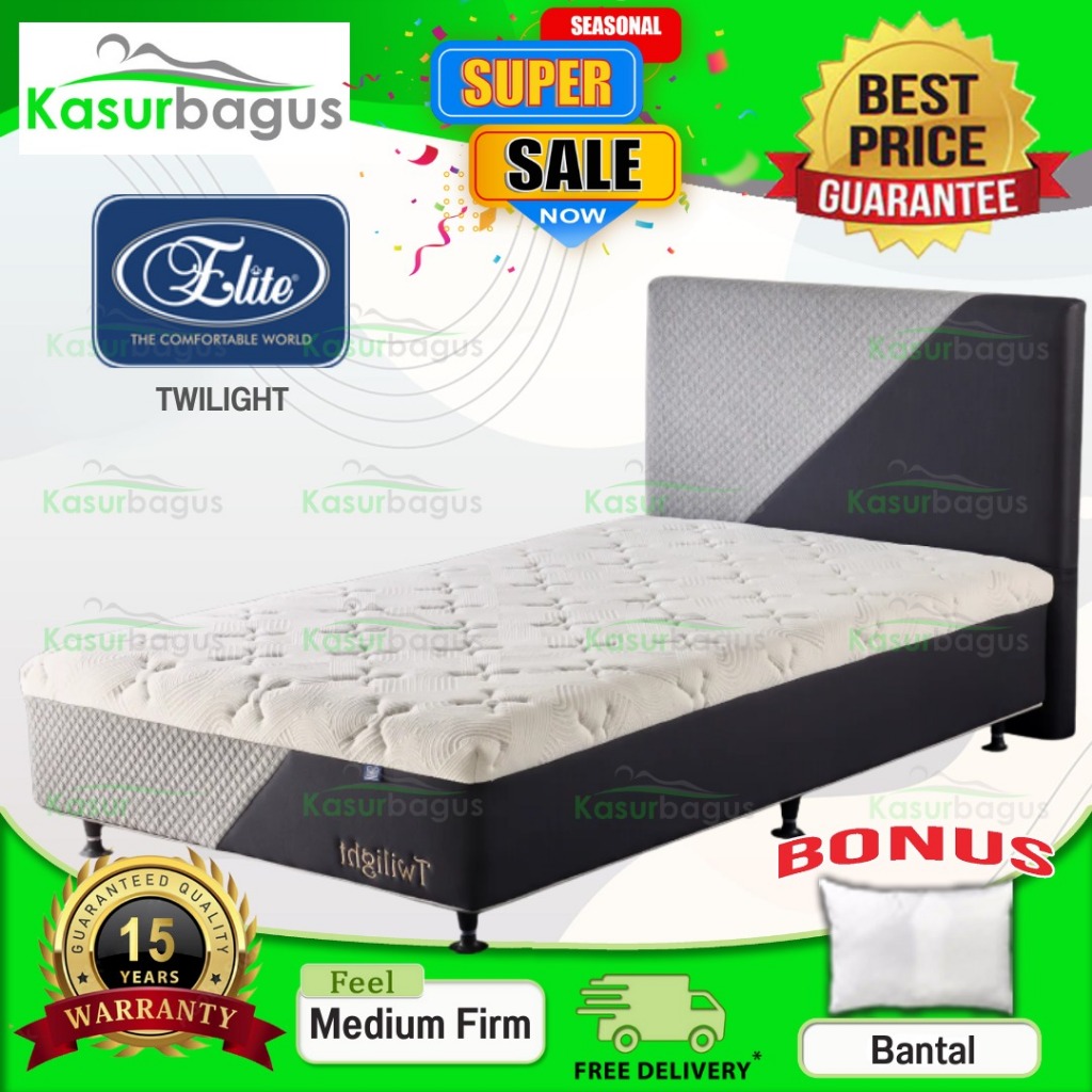 Elite Kasur Springbed Divanbed Twilight Pocket Spring - Full Set lengkap ukuran 90x200 100x200 120x2
