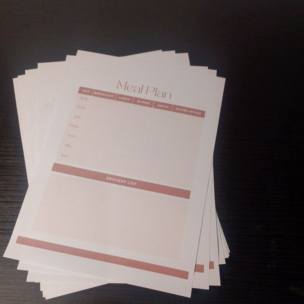 

Weekly Meal Plan lembaran