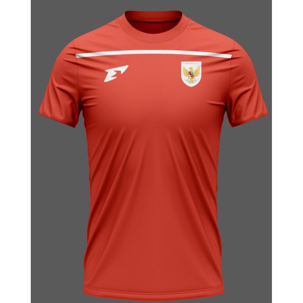 Baju timnas indonesia merah putih garuda olahraga kaos sepak bola jersey futsal baju volly voli sera