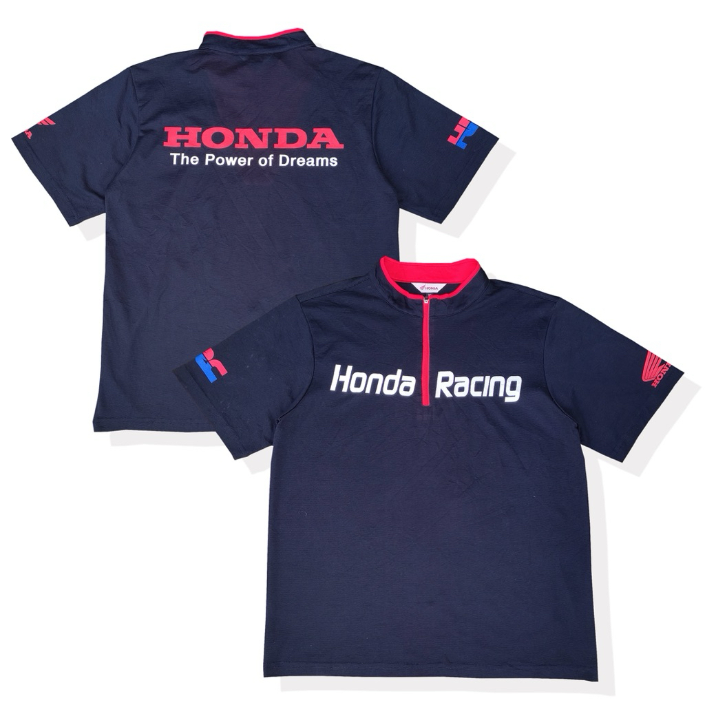 VINTAGE HONDA RACING HRC RUGBY SHIRT JERSEY SECOND