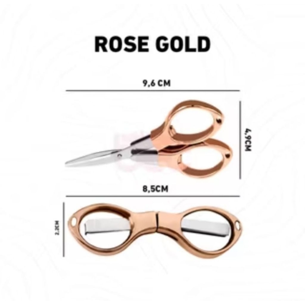 

Gunting Lipat Mini Stainless Portable Gagang Plastik Croom Rose Gold