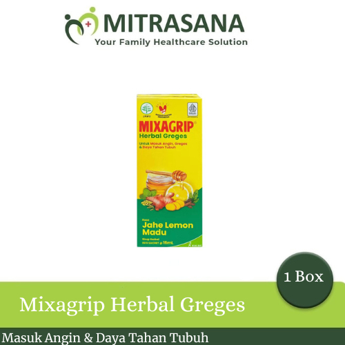 

Mixagrip Herbal Greges | 1 box isi 6 sachet | Masuk Anging | Menjaga Daya Tahan Tubuh