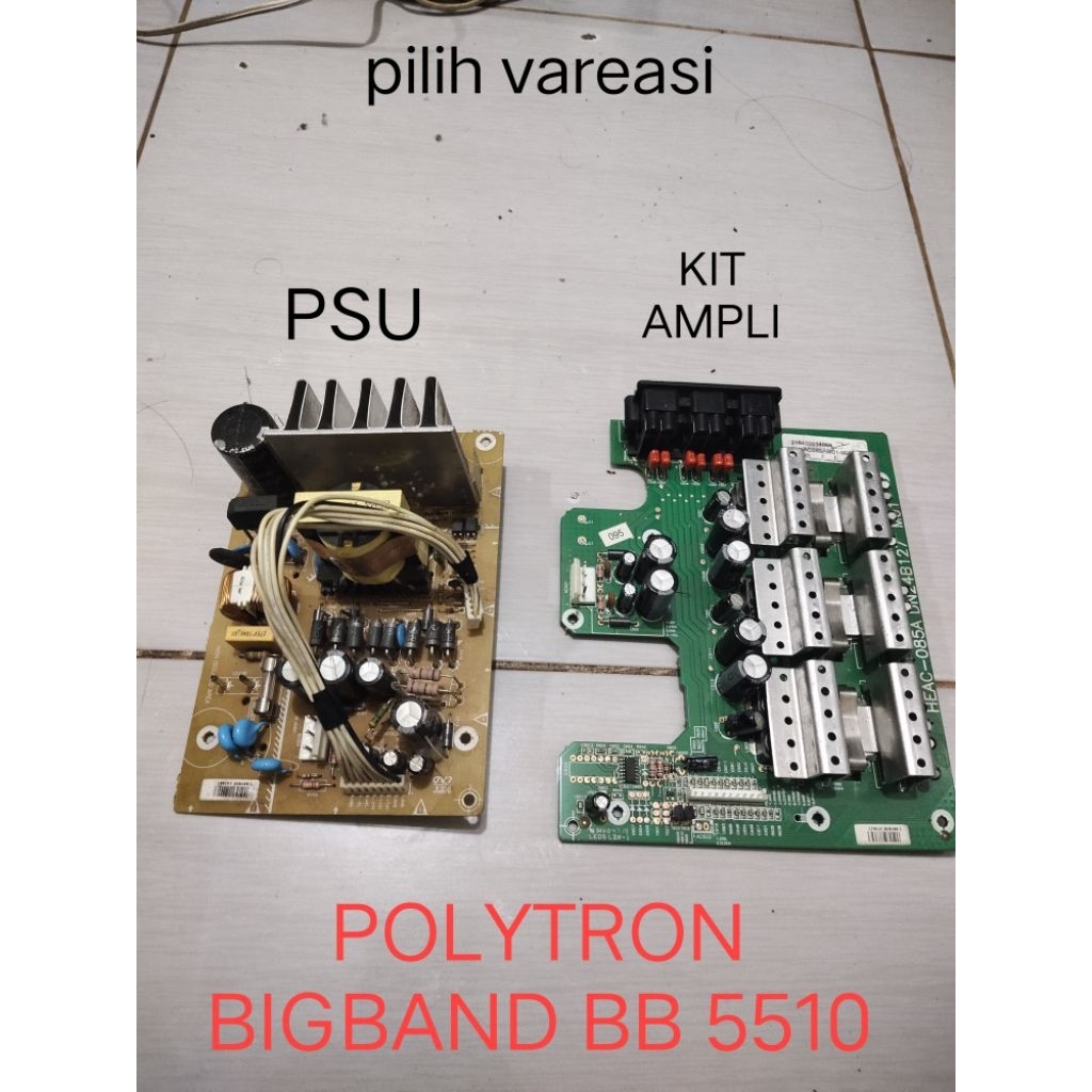 POWER SUPPLY KIT AMPLI PANEL DEPAN DISPLY MAINBOARD POLYTRON BIG BAND 5510 NORMAL