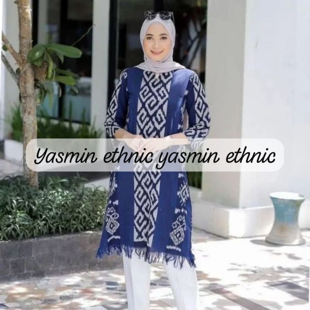 TUNIK TENUN WANITA - TUNIK NAVY - TUNIK ETNIK - TUNIK WANITA