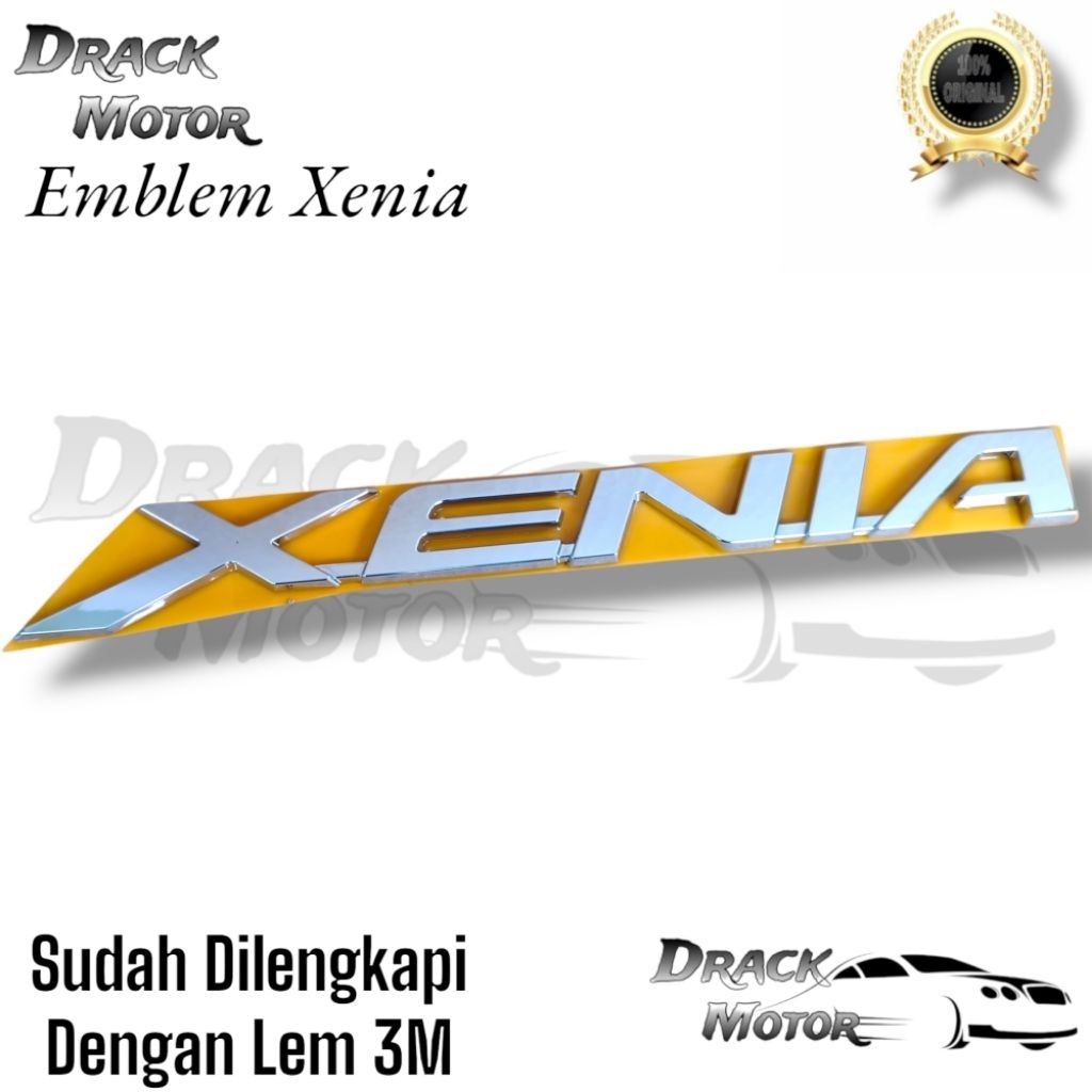Emblem Tulisan Xenia Chrome Original Bagasi Belakang Daihatsu Xenia 2020-2025