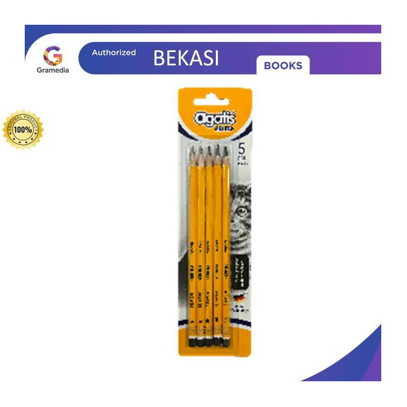 

GRamedia Bekasi-AGATIS PRIME WOOD HEXAGONAL GRAPHITE PENCIL SET IN BLISTER CARD (H, B, 4B, 8B, 9B)