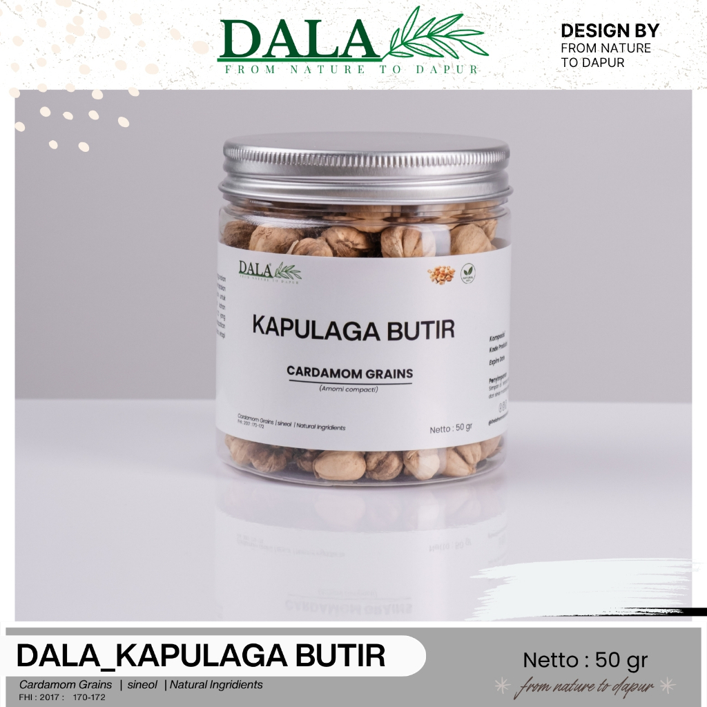 

DALA_Kapulaga Butir / Cardamom Grains (50 gr)