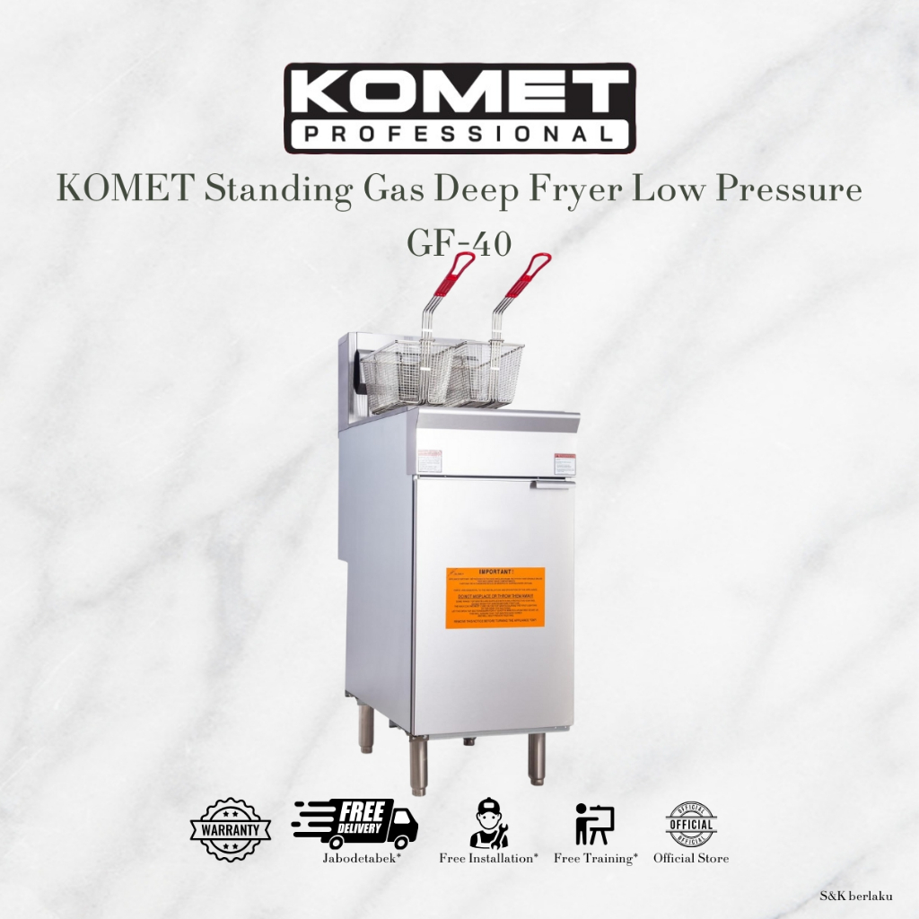 KOMET GF40 Gas Deep Fryer - Penggorengan Gas Standing