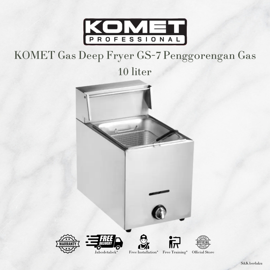KOMET GS-7 Gas Deep Fryer Penggorengan Gas 10 liter