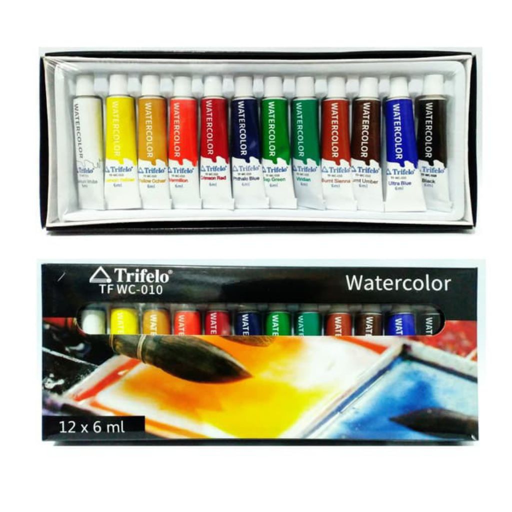 

Trifelo watercolor 12 x 6 ml cat warna atau cat poster