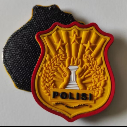 BDU TACTICAL EMBLEM rubber patch logo polisi untuk tempelan