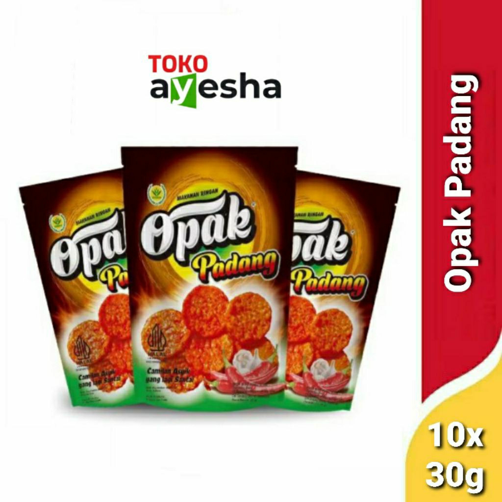 

Opak Padang Snack 30 gr - 1 pack isi 10 pch