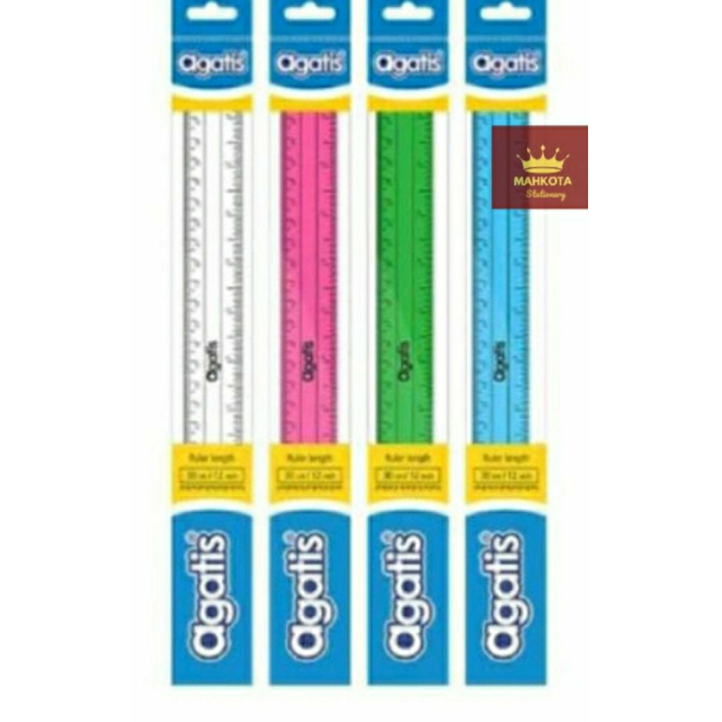 

Penggaris agatis Eco Ruler Plastik Transparan/Blue/Pink/Green ( 30 cm ) 1 pcs