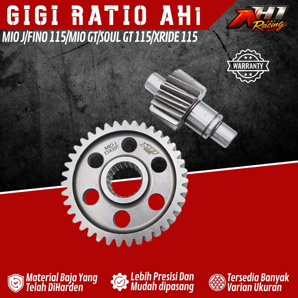 GIGI RASIO RATIO AH1 RACING MIO J GT115 FINO 115 MIO GT SOUL X RIDE 115