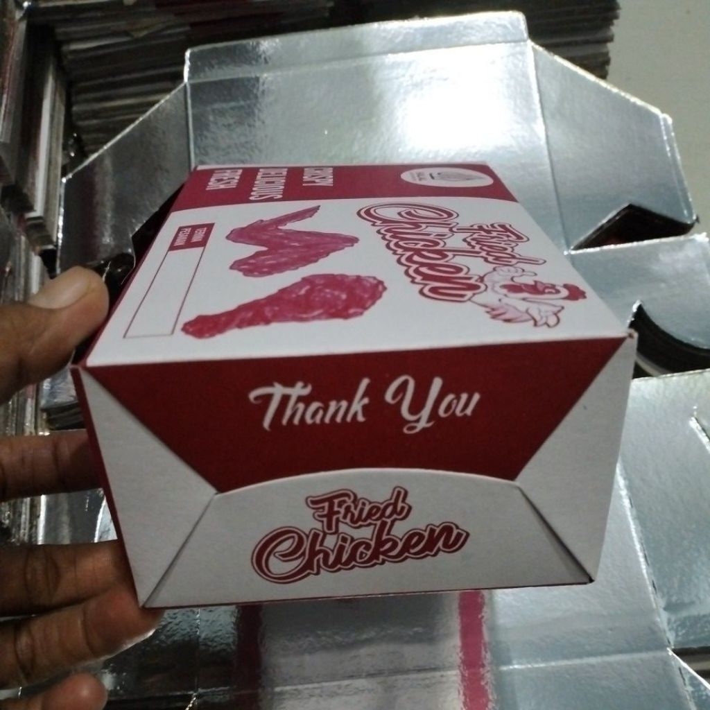 

Box Fried Chicken Lapis Voil Merah Putih / Box Fried Chicken Murah / Box Chicken