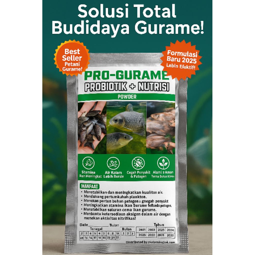 PRO-GURAME Probiotik & Nutrisi Ikan Gurame | Peningkat Kualitas Air & Stamina Ikan