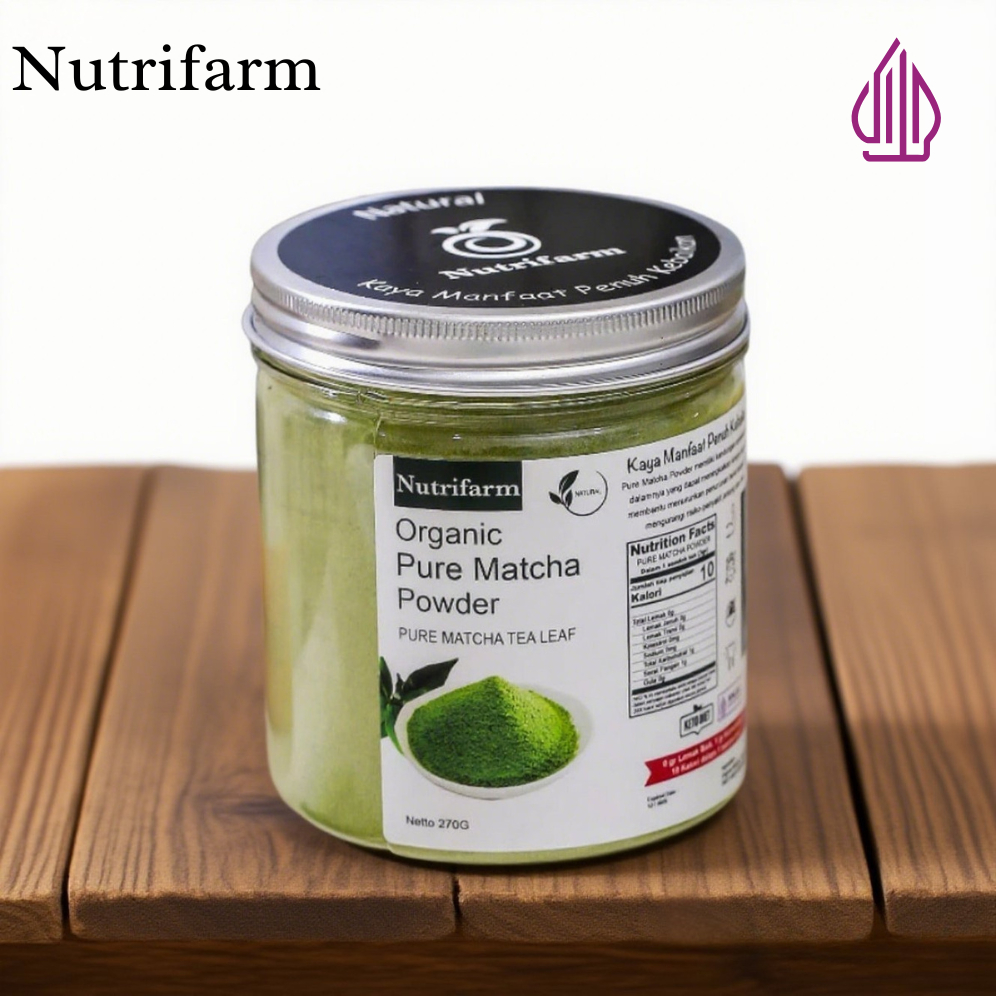 

Matcha Organic Premium Nutrifarm Minuman Teh Hijau Kaya antioksidan 270g