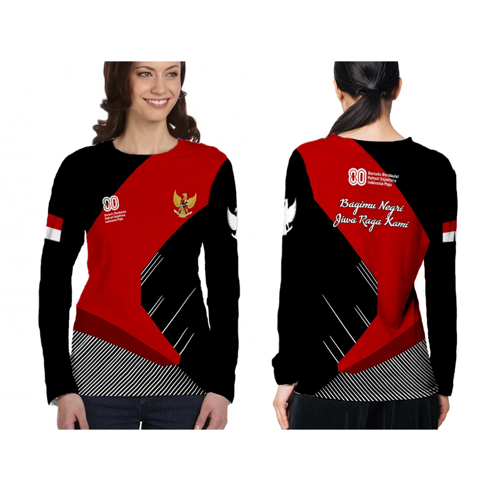 NeoJersey - Kaos Pendek Wanita HUT RI ke 80 Jersey Wanita Jersey Spesial HUT RI ke 80 Jersey HUT RI 