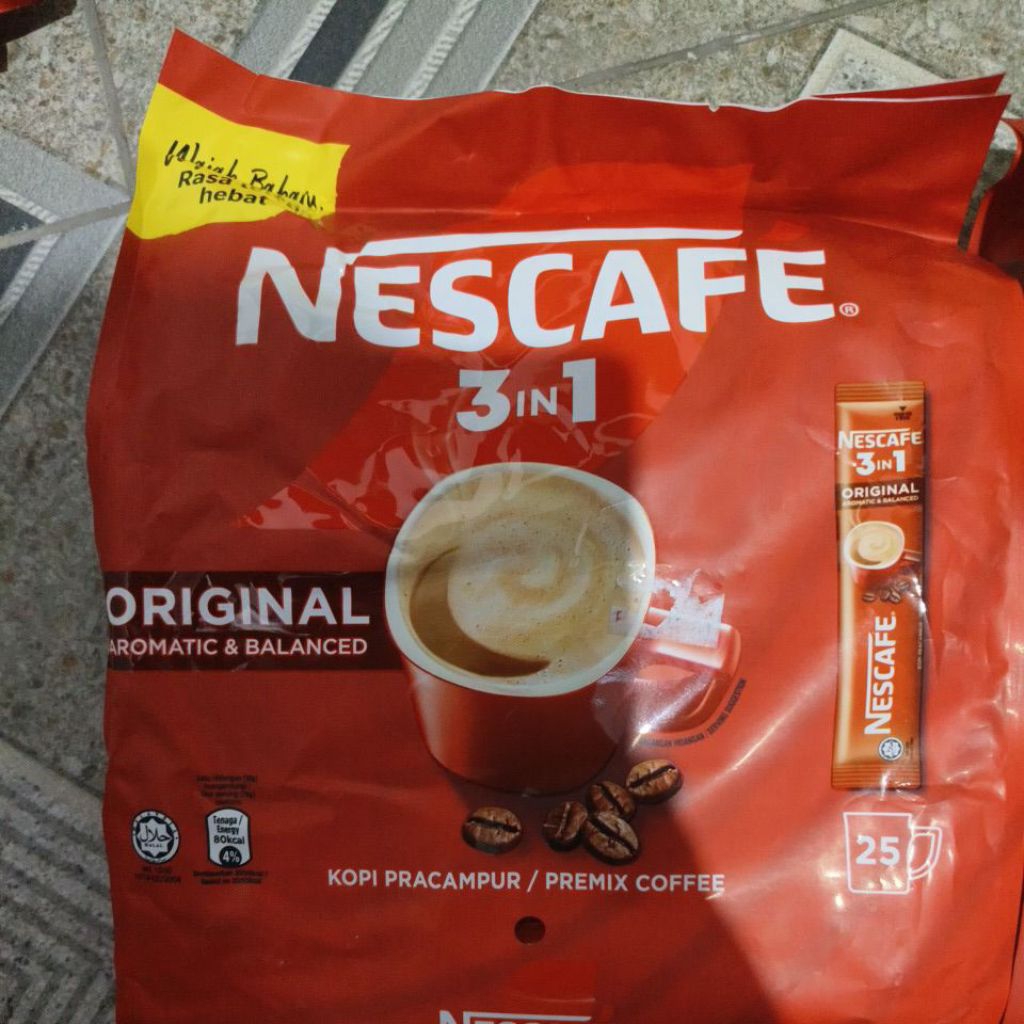 

Nescafe 3 in 1 isi 25 stik.made un malaysia