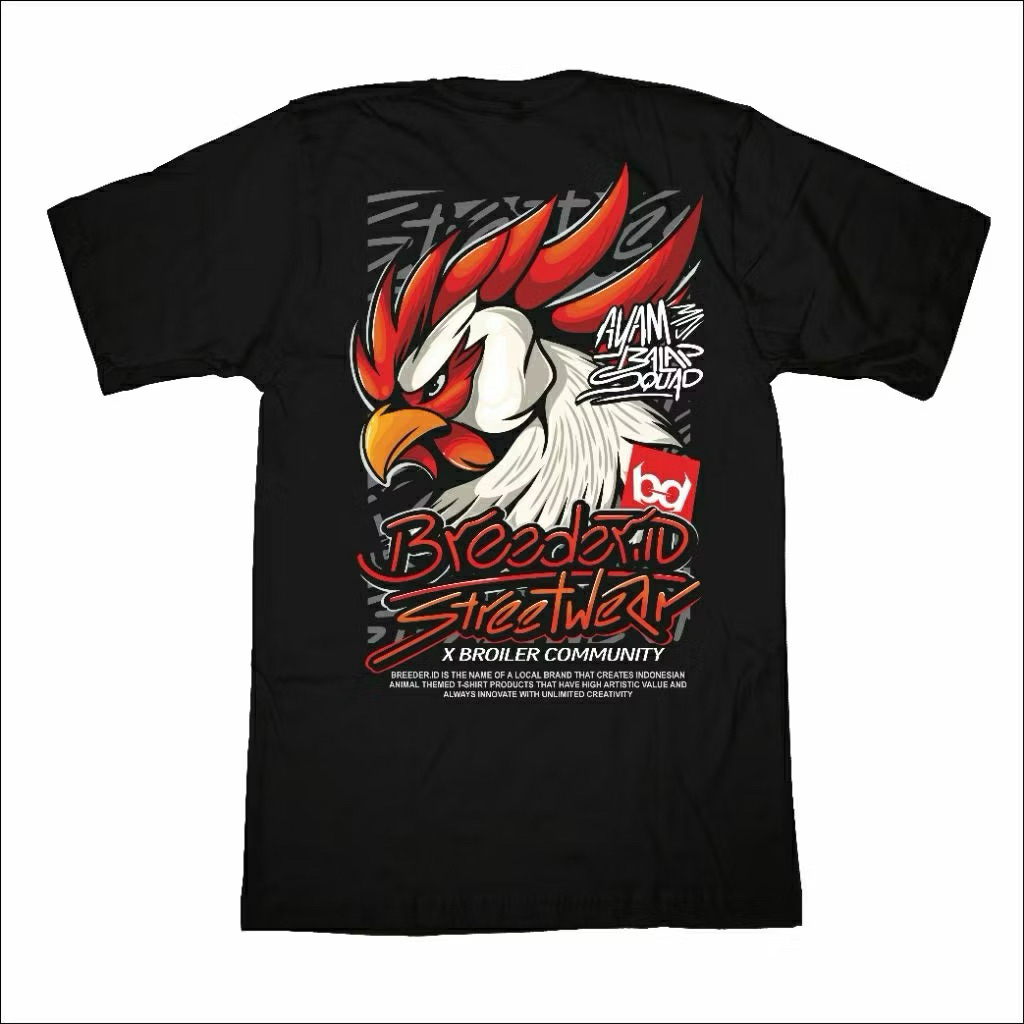 KAOS-TSHIRT PETERNAK AYAM BROILER SQUAD BROILER COMUNITY