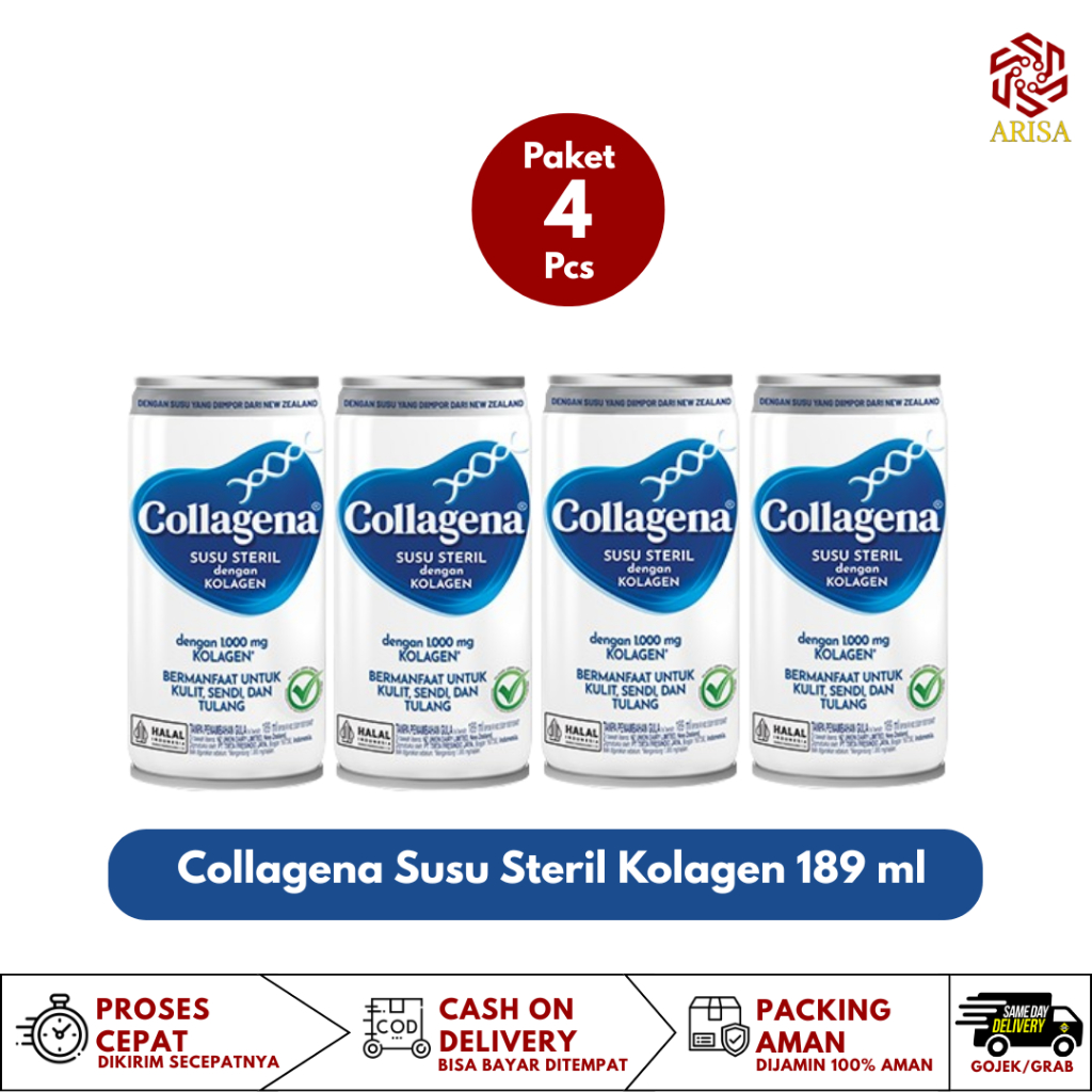 

Paket Quartet Collagena Susu Steril Kolagen 1000mg, Susu Awet Muda