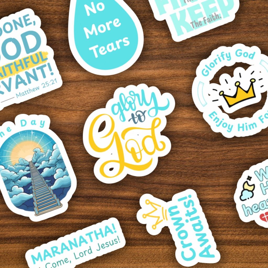 

Vinyl Sticker Pack Glorification | SALVATION Series | Stiker Rohani Kristen 13 Pcs