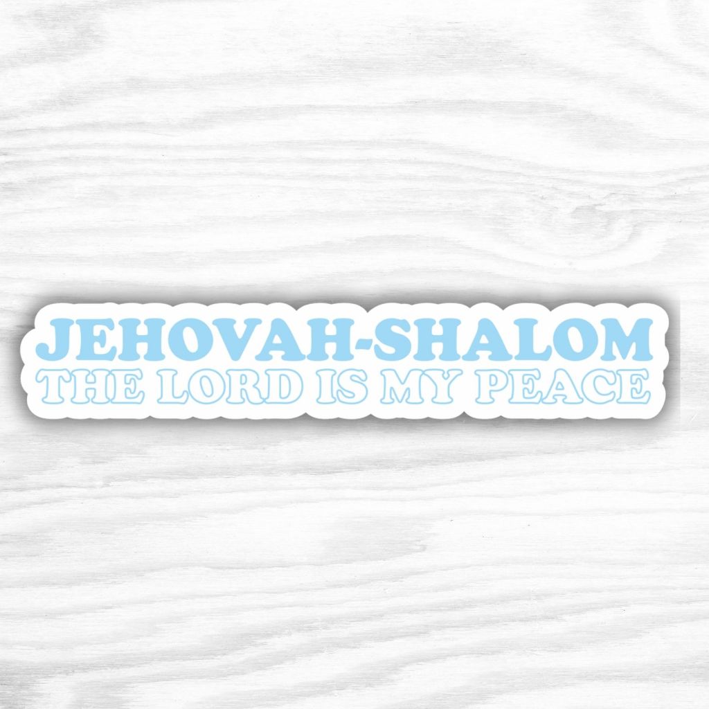 

Sticker Vinyl Jehovah Shalom | Stiker Quotes Rohani Kristen | Stiker Jurnal Laptop Waterproof