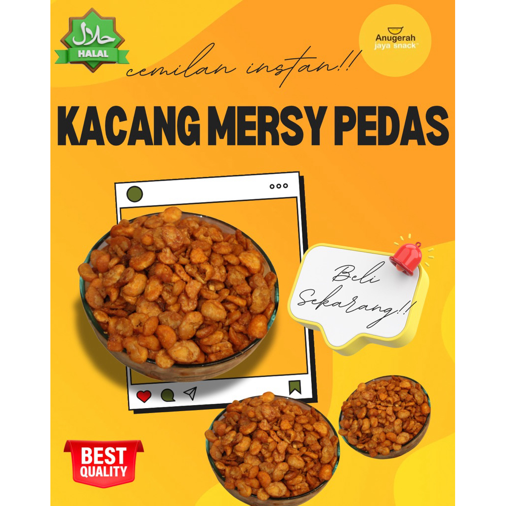 

Kacang Koro Kupas Mersy Pedas 250gr - 1kg Cemilan Snack Kiloan Makanan Ringan