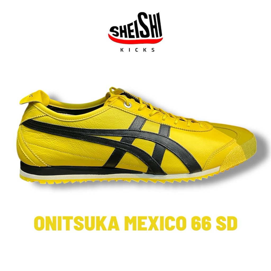 Sepatu Sneakers Pria Onitsuka Tiger Mexico 66SD Yellow Black