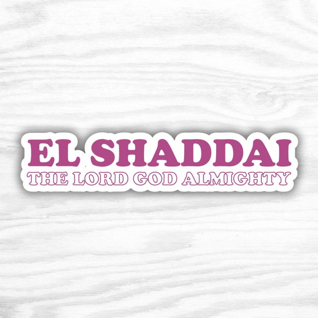 

Sticker Vinyl El Shaddai | Stiker Rohani Kristen Katolik | Sticker HP Jurnal Laptop Waterproof