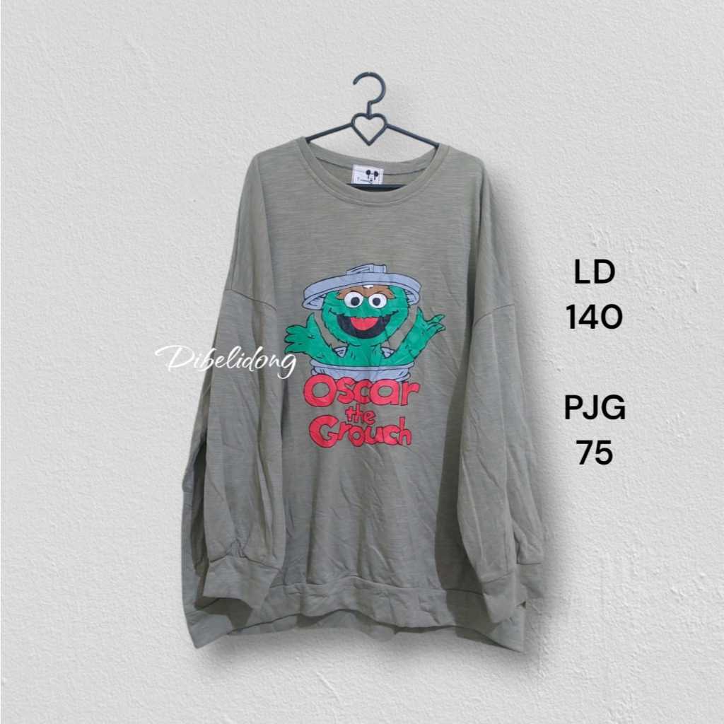 sweater panjang jumbo gambar oscar