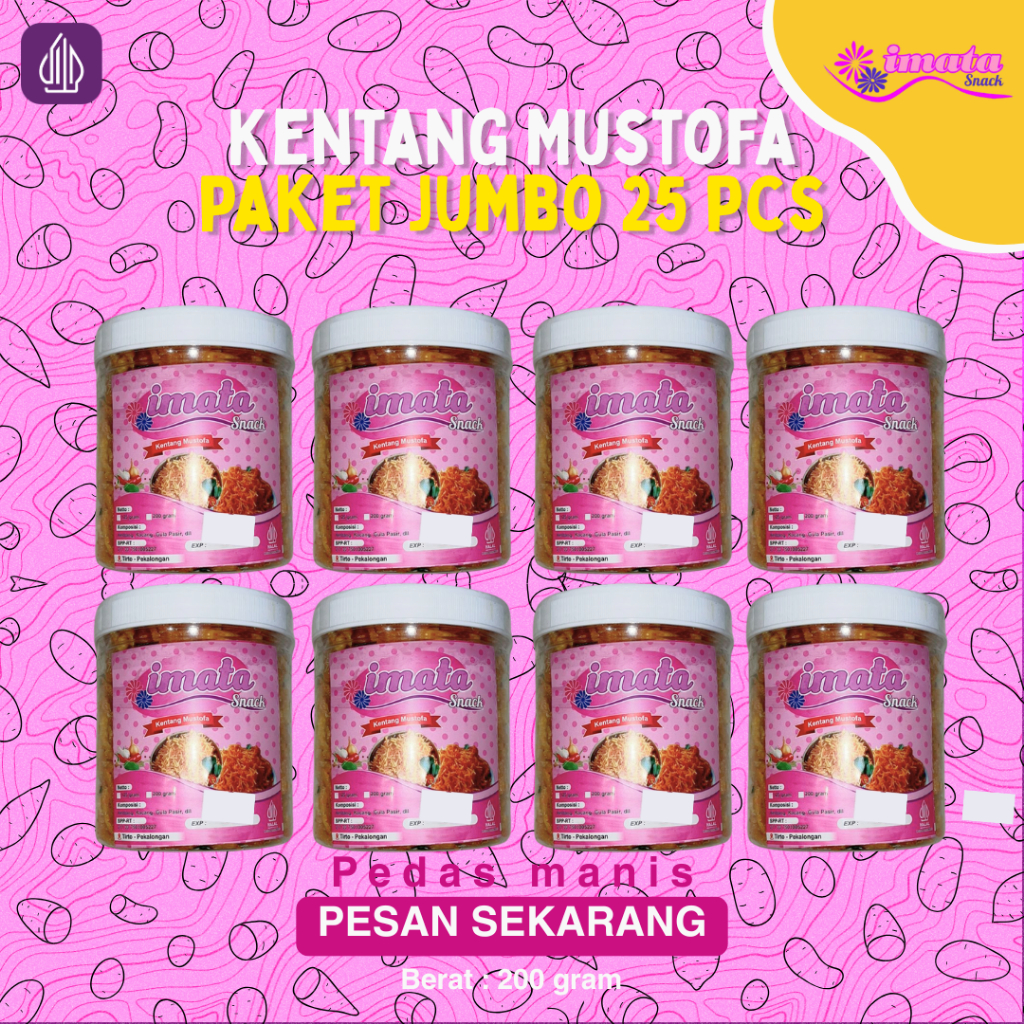 

(COMBO 25 PCS) Imata Snack Kentang Mustofa 200 gram