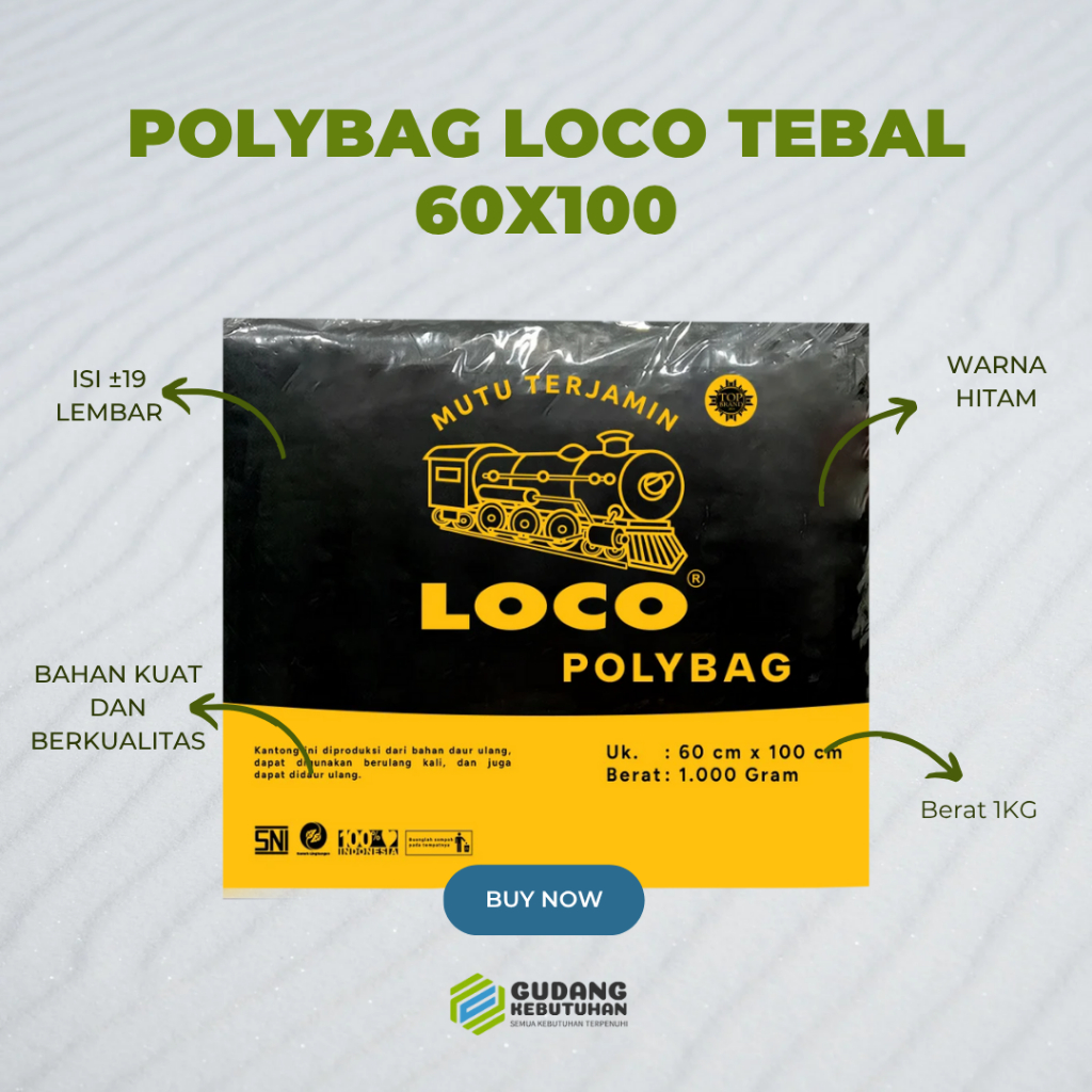 Polybag Loco Tebal 60x100 / Kantong Plastik Sampah