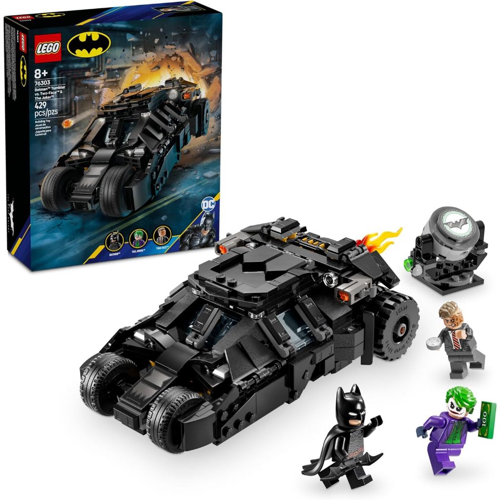 LEGO DC Batman Tumbler vs. Two-Face & The Joker Toy Building Set - Superhero Batmobile Toy