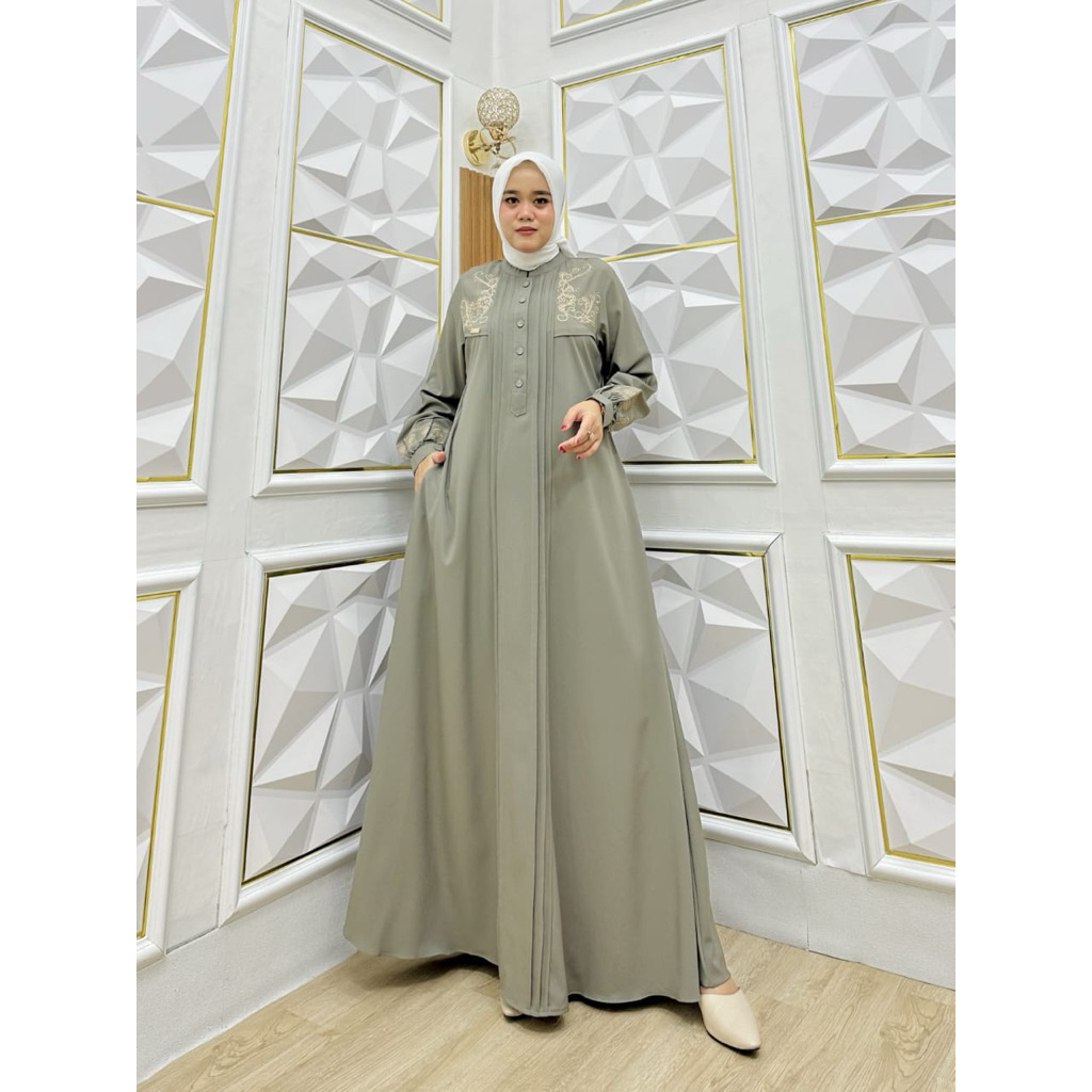 [MERRY's VLOG] GAMIS JUMBO LD 120. GAMIS JUMBO BAHAN JASMINE PREMIUM KOMBINASI BORDIR MEWAH TERBARU 