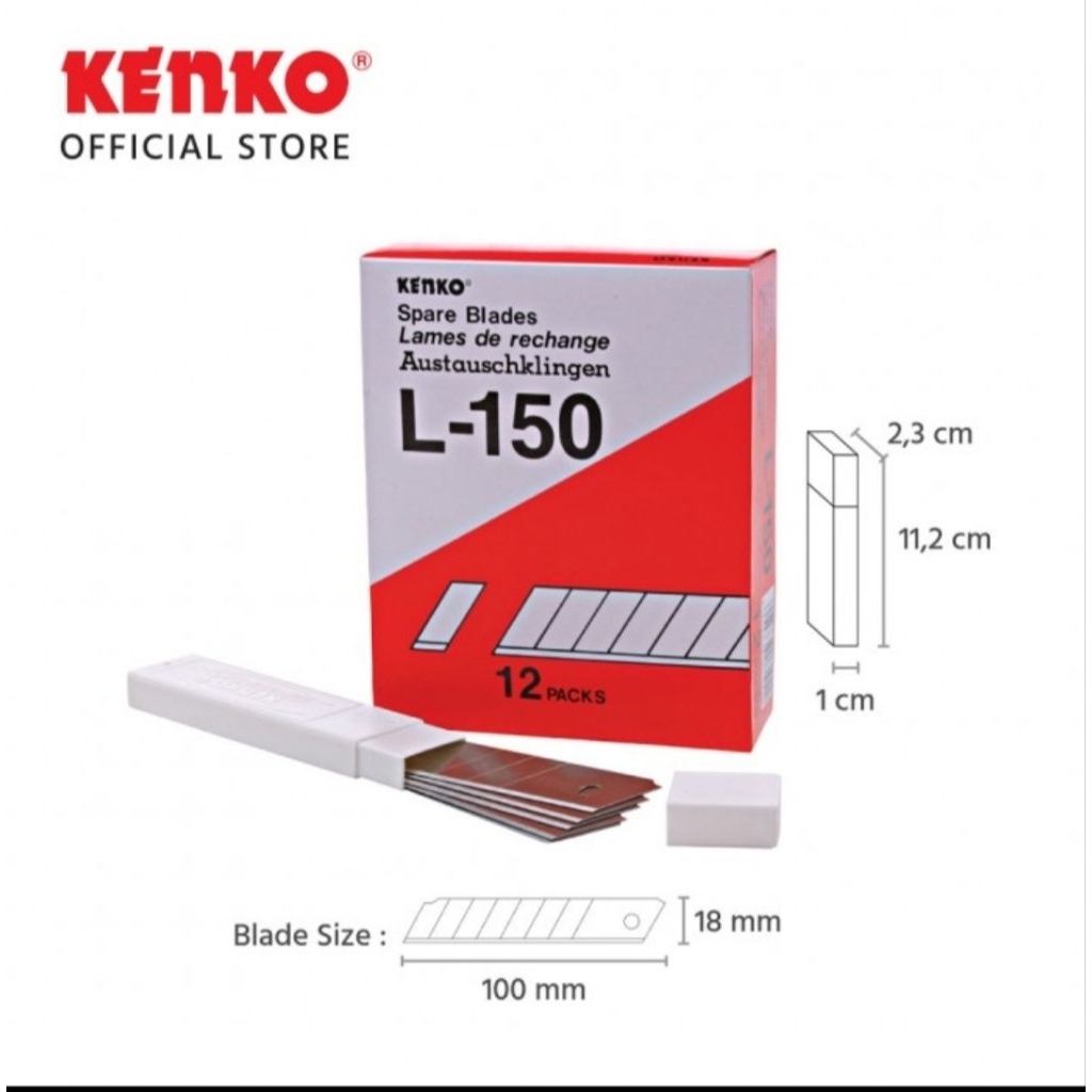 

Isi Cutter L150 Kenko Besar / Refill Mata Pisau Cuter Kenko L-150 18mm (1 tube)